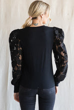 Load image into Gallery viewer, Black Lace Long Sleeve