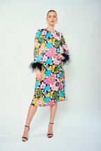 Load image into Gallery viewer, Feather Sleeved Floral Dress