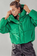 Load image into Gallery viewer, GREEN PUFFER JACKET