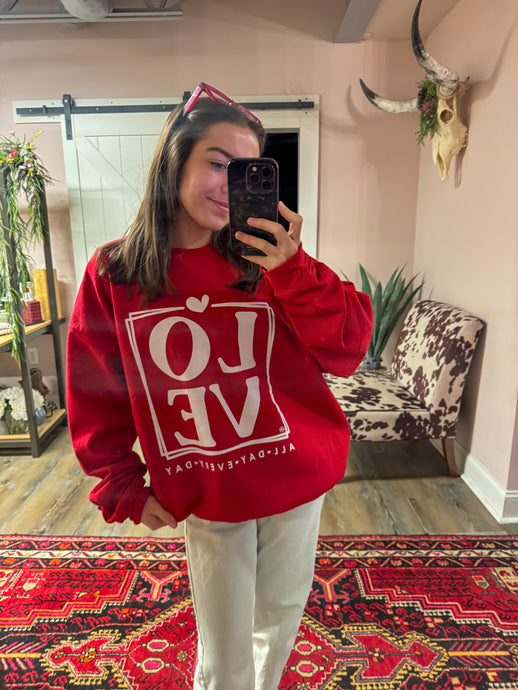 Red Love Pullover