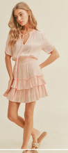 Load image into Gallery viewer, PINK RUFFLED MINI DRESS