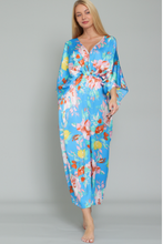 Load image into Gallery viewer, Aqua Floral Jumpsuit