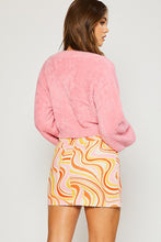 Load image into Gallery viewer, Swirl Denim Mini Skirt