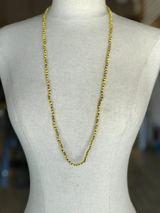 Long Yellow Beaded Necklace