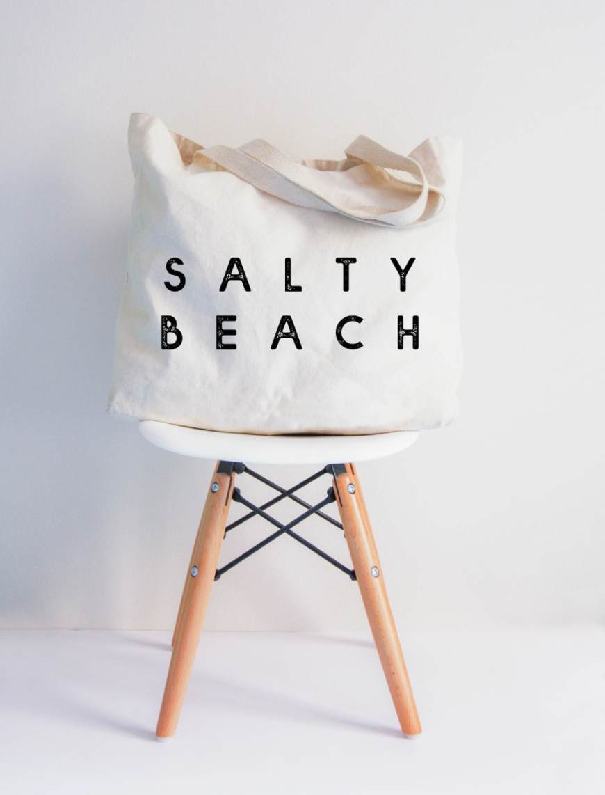 Salty Beach XL Tote Bag
